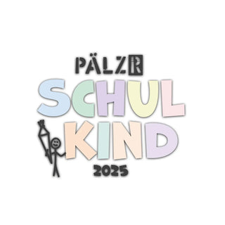 Pastell-regenbogenfarbener schulbezogener Aufkleber mit Stockfiguren-Design, das einen Pokal hält, Etikett für das Jahr 2025.