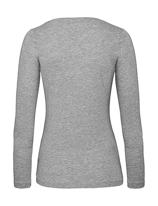 Frauen | Longsleeve | heather-grey | Logo weiss