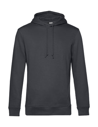 Männer | Backprint Hoodie | Wald und Woi | asphalt | Logo anthrazit