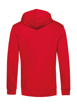 Männer Hoodie | Wald und Woi | rot | Logo beige