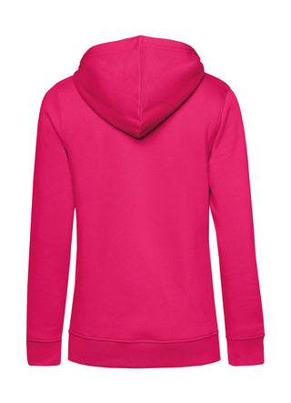 Frauen Hoodie | Wald und Woi | fuchsia | Logo beige