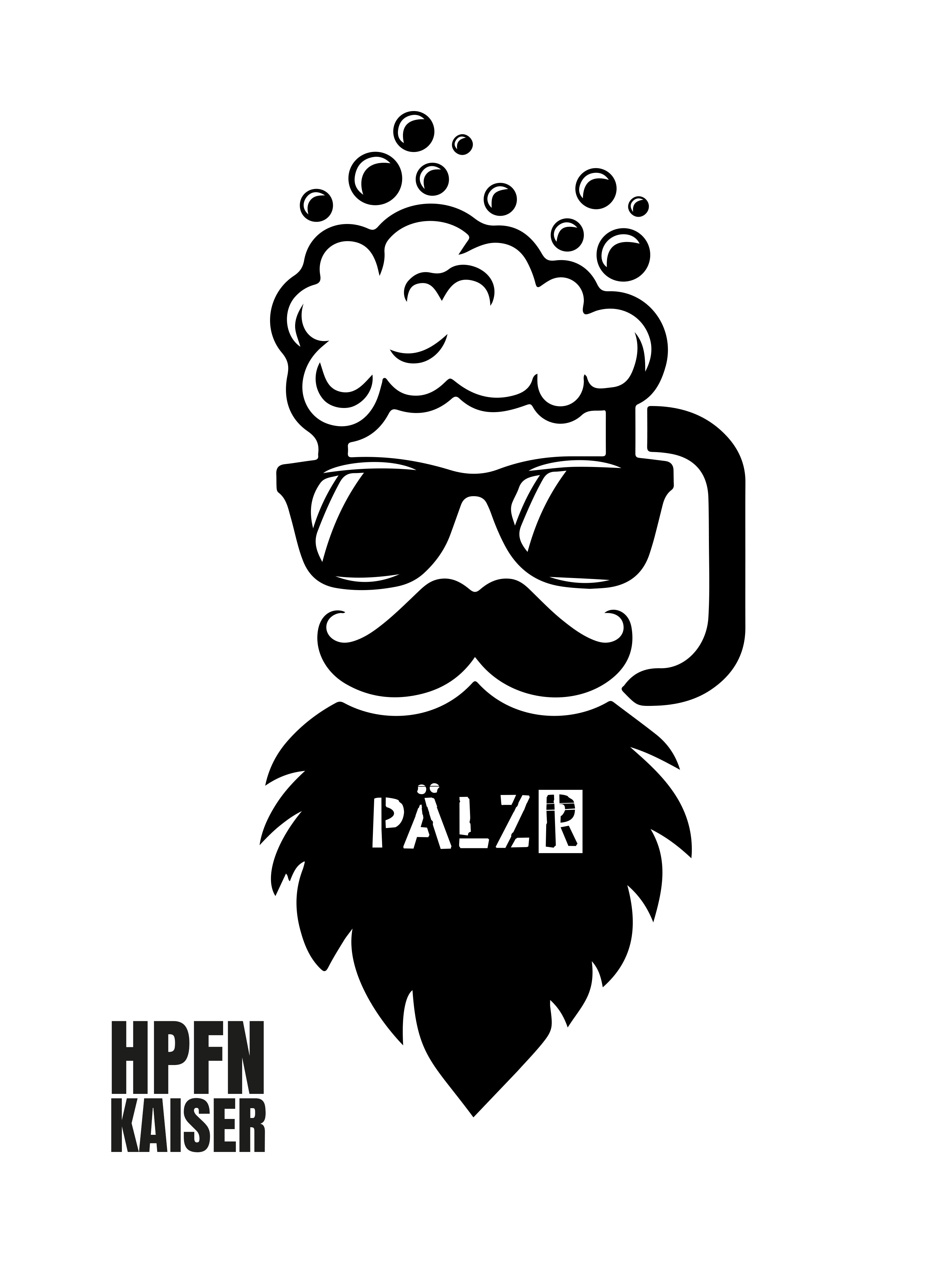 PÄLZR HPFN KAISER | Männer Hoodie | baumbraun | Logo schwarz