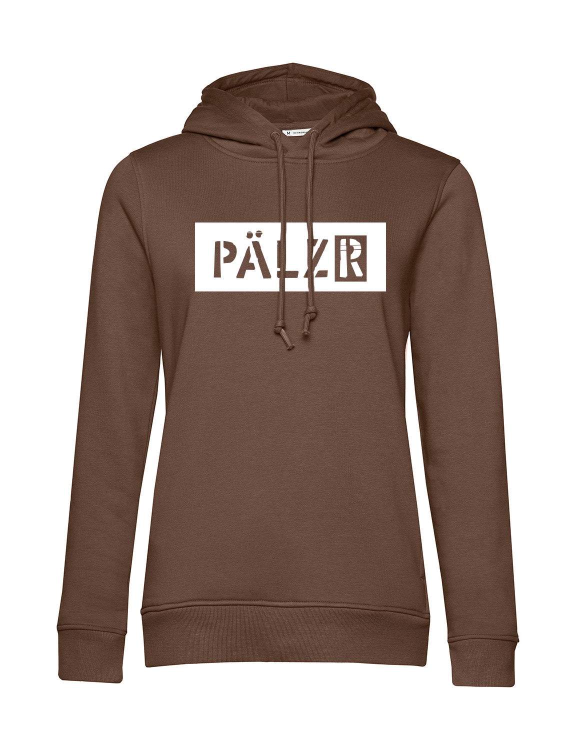 Frauen Hoodie | baumbraun | Logo -N- weiss