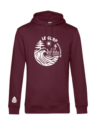 Le Gurp | Frauen | Hoodie | bordeaux | Logo weiss