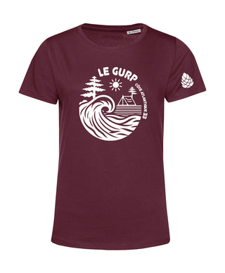 Le Gurp | Frauen | T-Shirt | bordeaux | Logo weiss