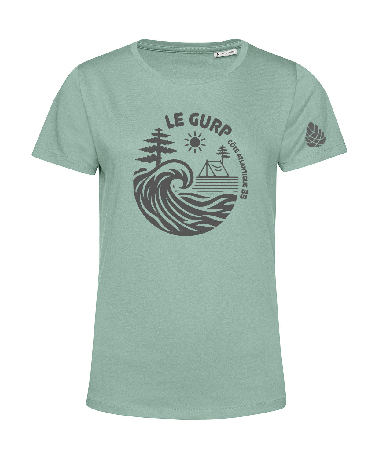 Le Gurp | Frauen | T-Shirt | sage | Logo anthrazit