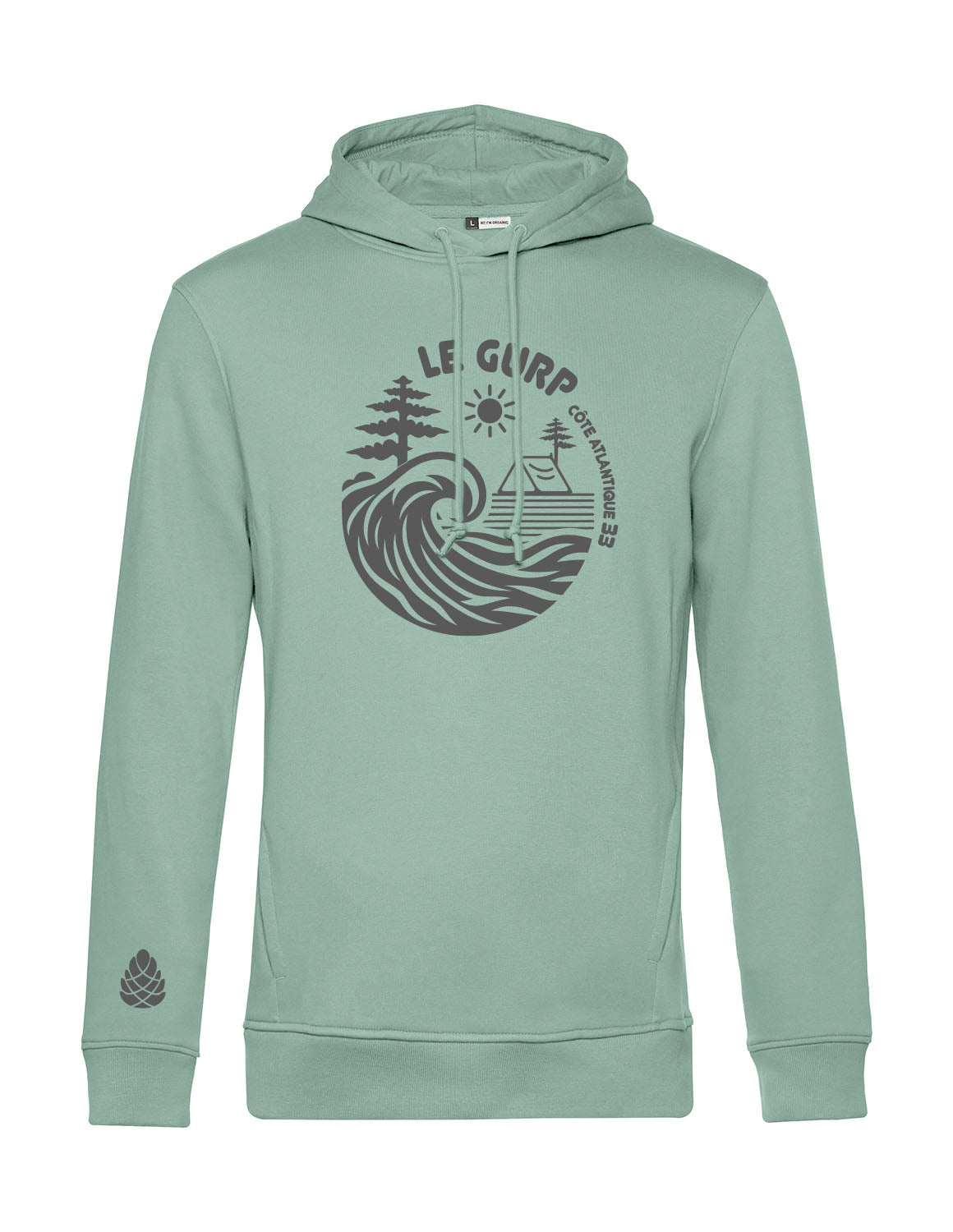 Le Gurp | Männer | Hoodie | sage | Logo anthrazit