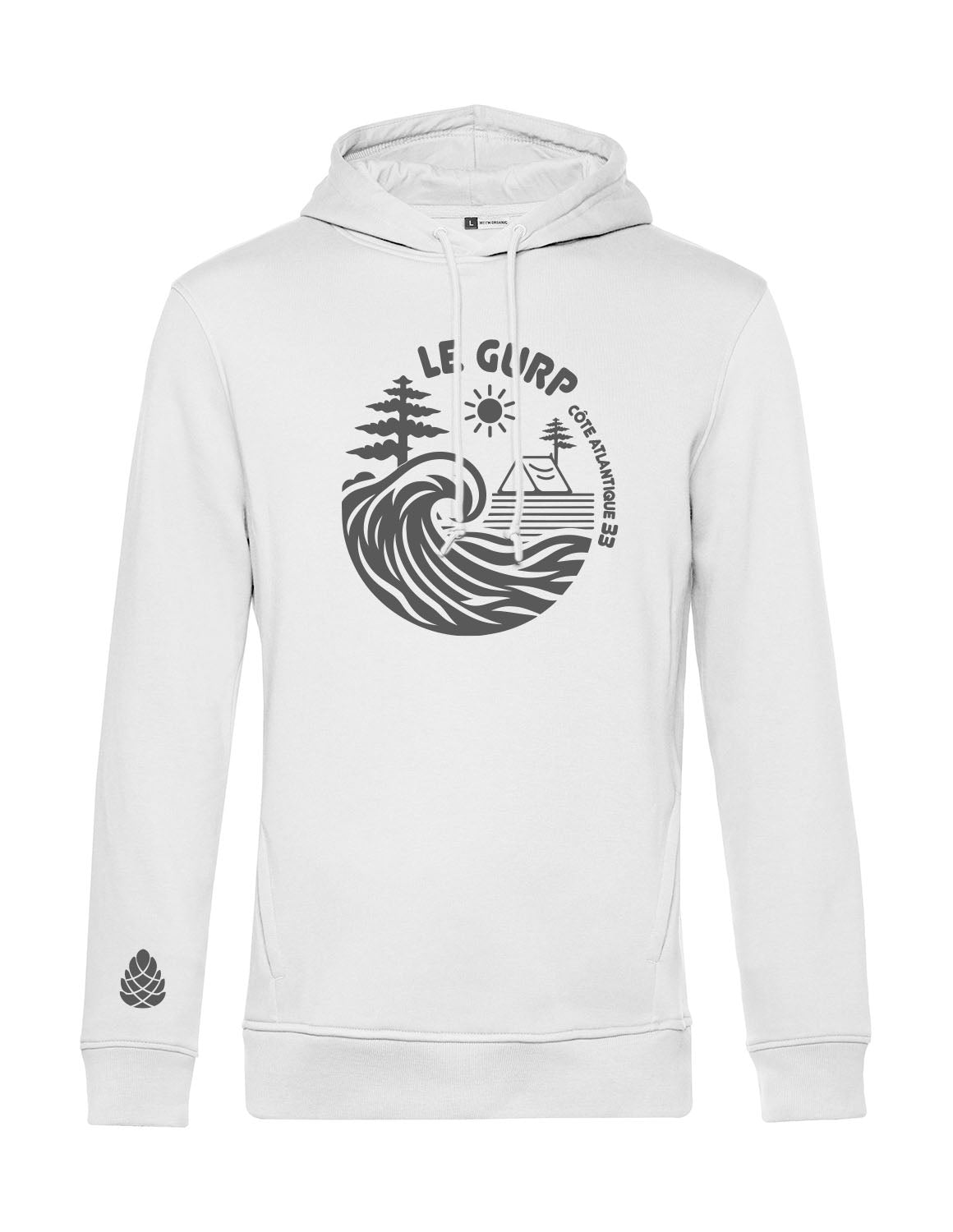 Le Gurp | Männer | Hoodie | weiss | Logo anthrazit