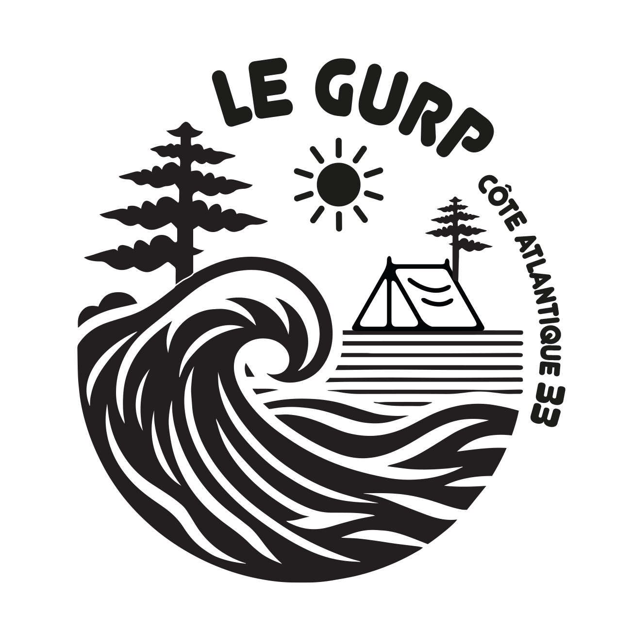 Le Gurp | Männer | T-Shirt | weiss | Logo anthrazit