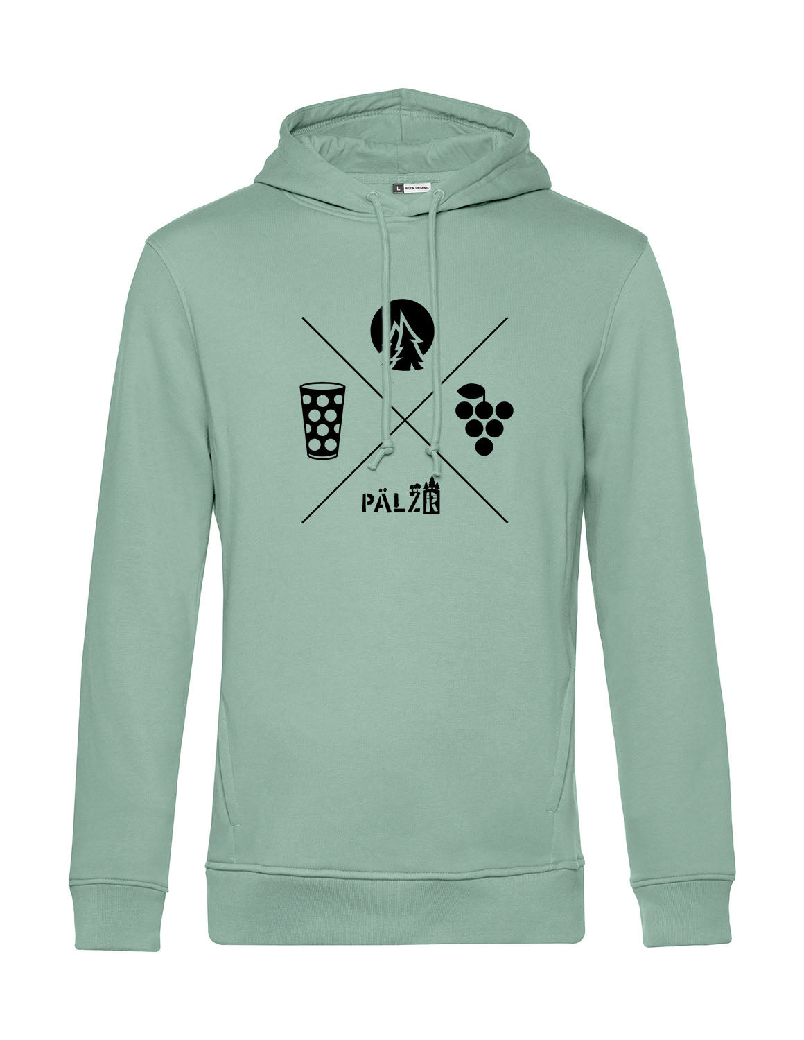 Männer Hoodie | Wald und Woi | sage | Logo schwarz