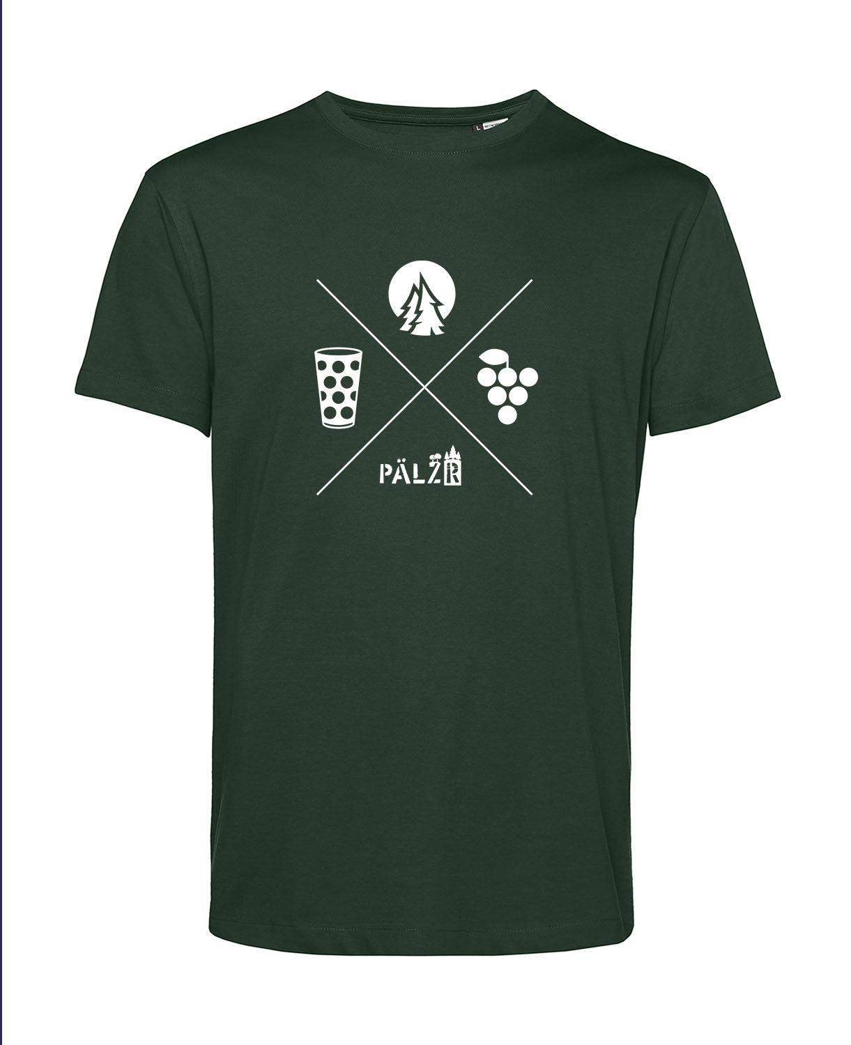 Männer | T-Shirt | Wald und Woi | waldgrün | Logo weiss