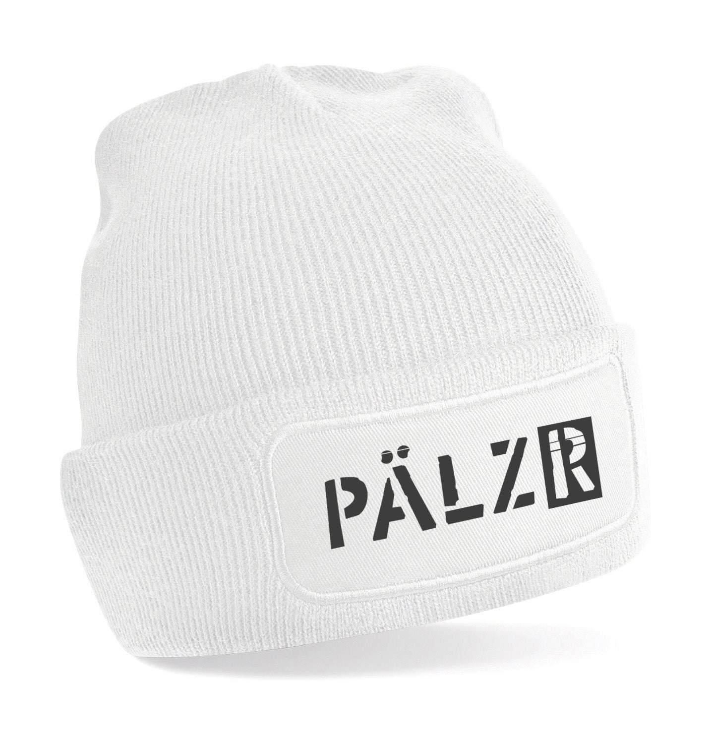 PÄLZR | Beanie Mütze | weiss | anthrazit