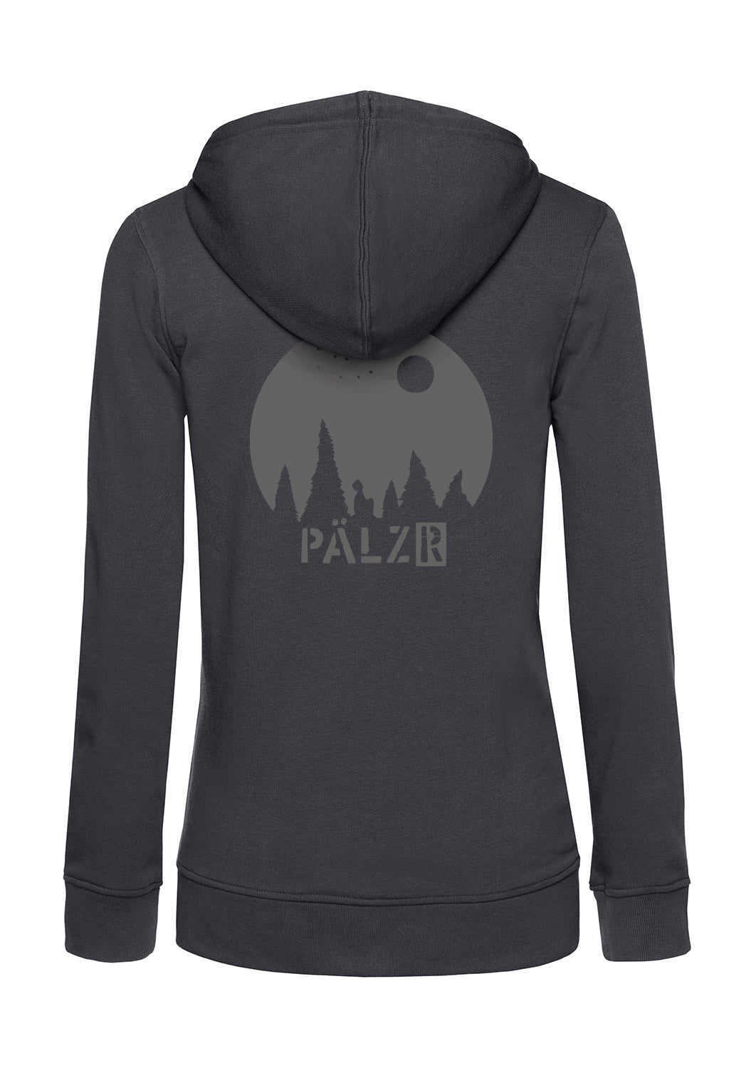 Frauen Zipper | BACKPRINT | Sternegugger | asphalt | Logo anthrazit