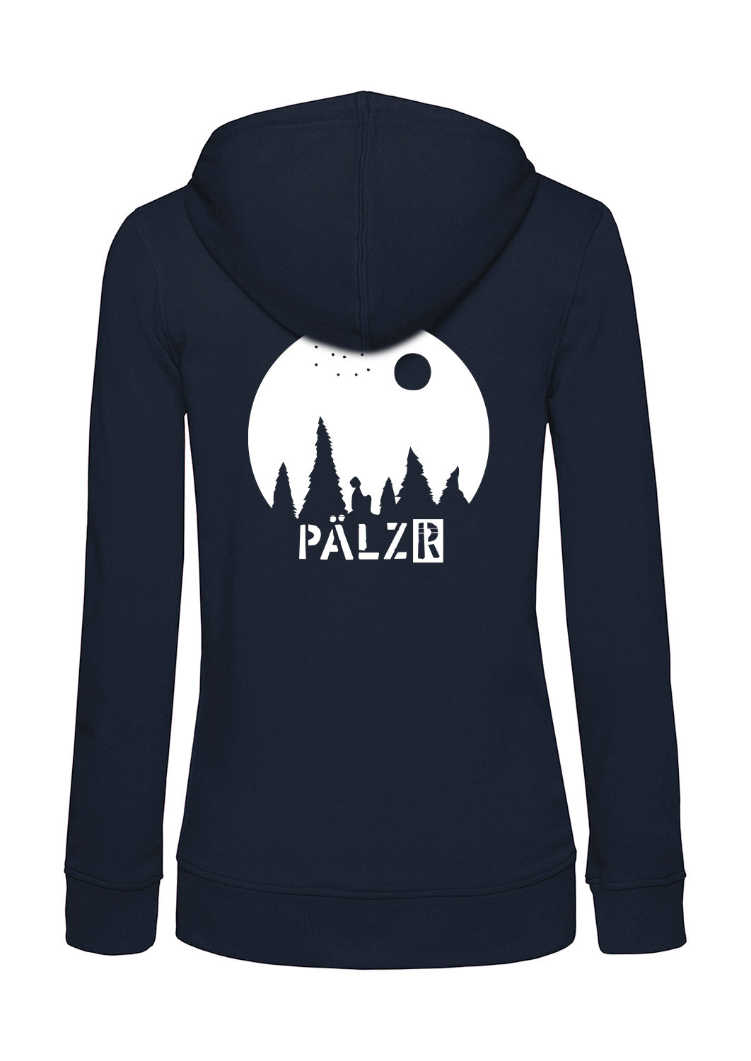 Frauen Zipper | BACKPRINT | Sternegugger | navy | Logo weiss