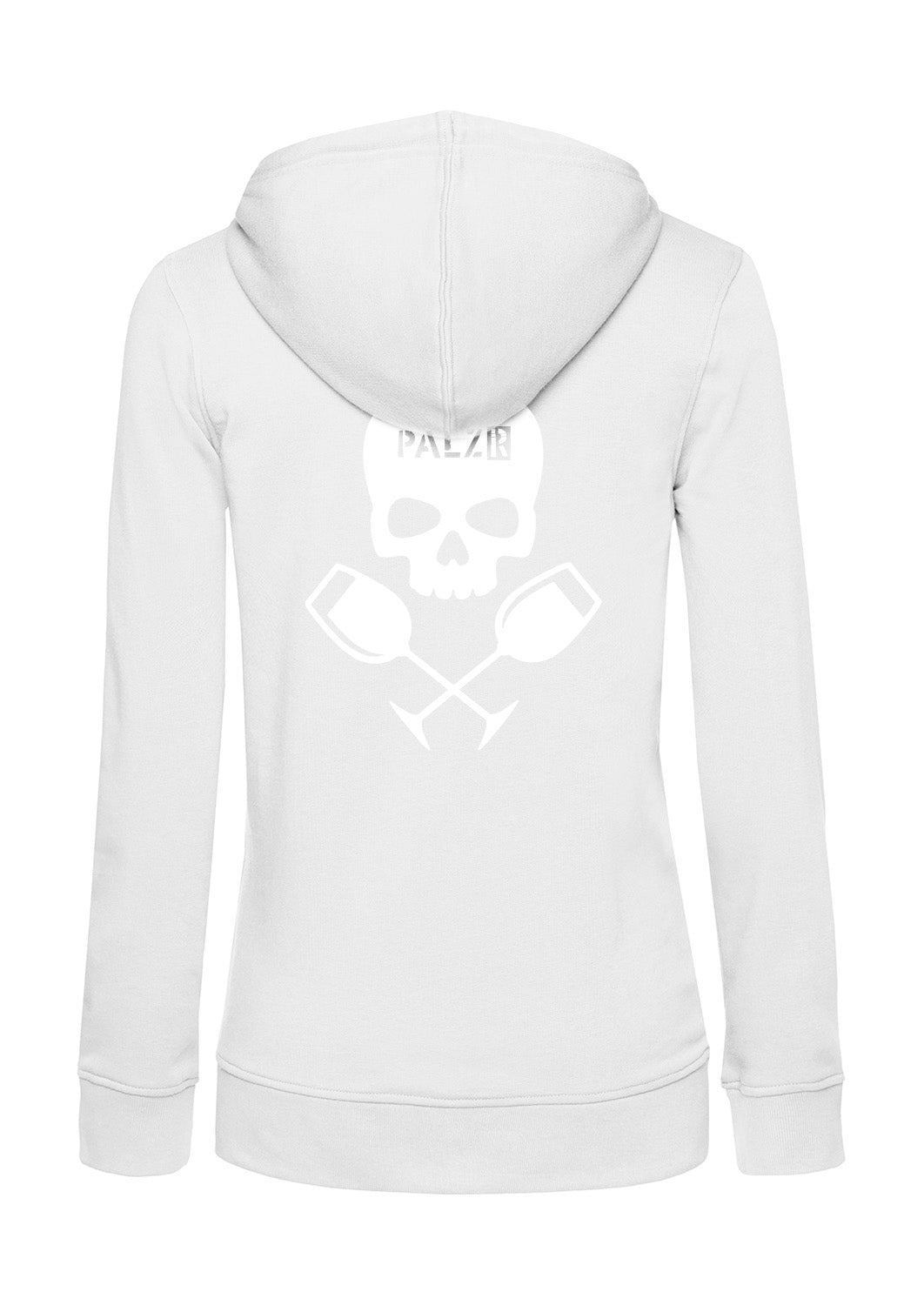 Frauen Zipper | BACKPRINT | Weinpirat | weiss | UNDERSTATEMENT