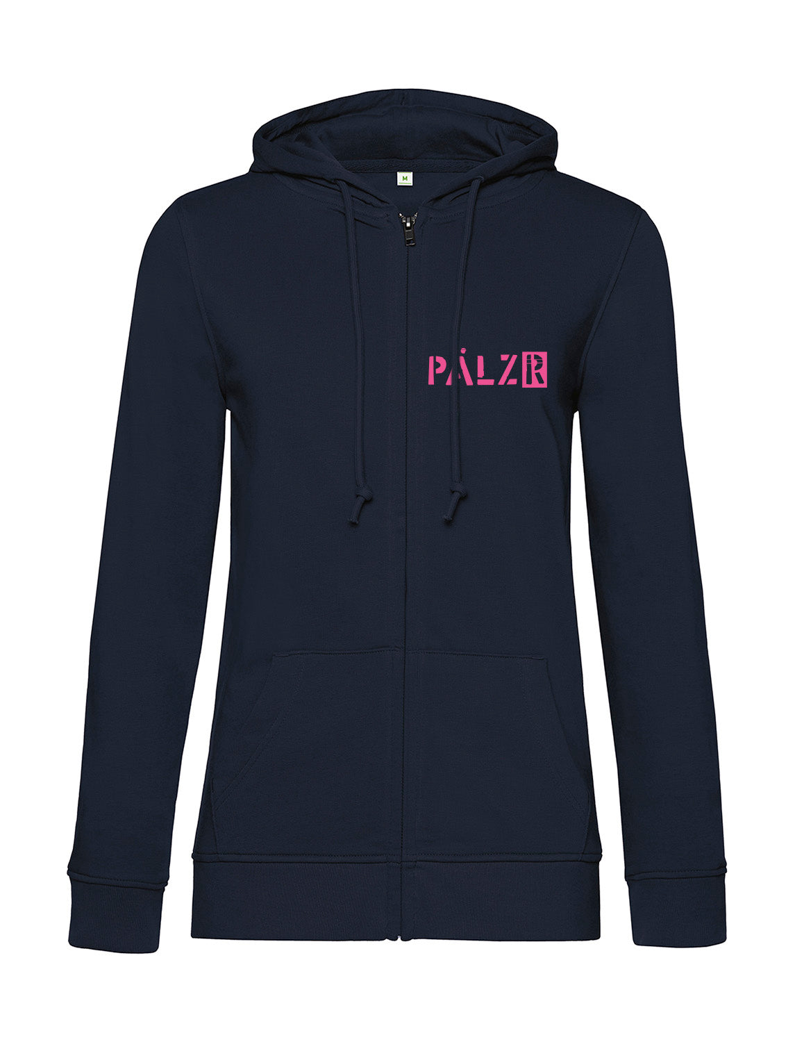 Frauen Zipper | BACKPRINT | PÄLZRWald ZWEI | navy | Logo neonpink