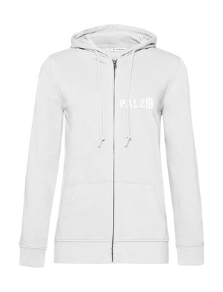 Frauen Zipper | BACKPRINT | Mir sinn die ausm Wald | weiss | UNDERSTATEMENT