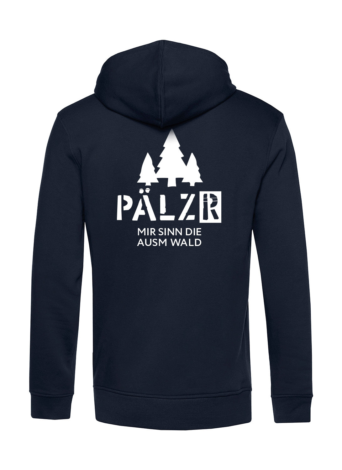 Männer | Zipper | Backprint | Mir sinn die ausm Wald | navy-blue | Logo weiss