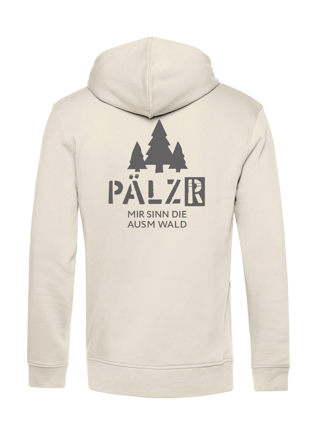 Männer | Zipper | Backprint | Mir sinn die ausm Wald | creme | Logo anthrazit