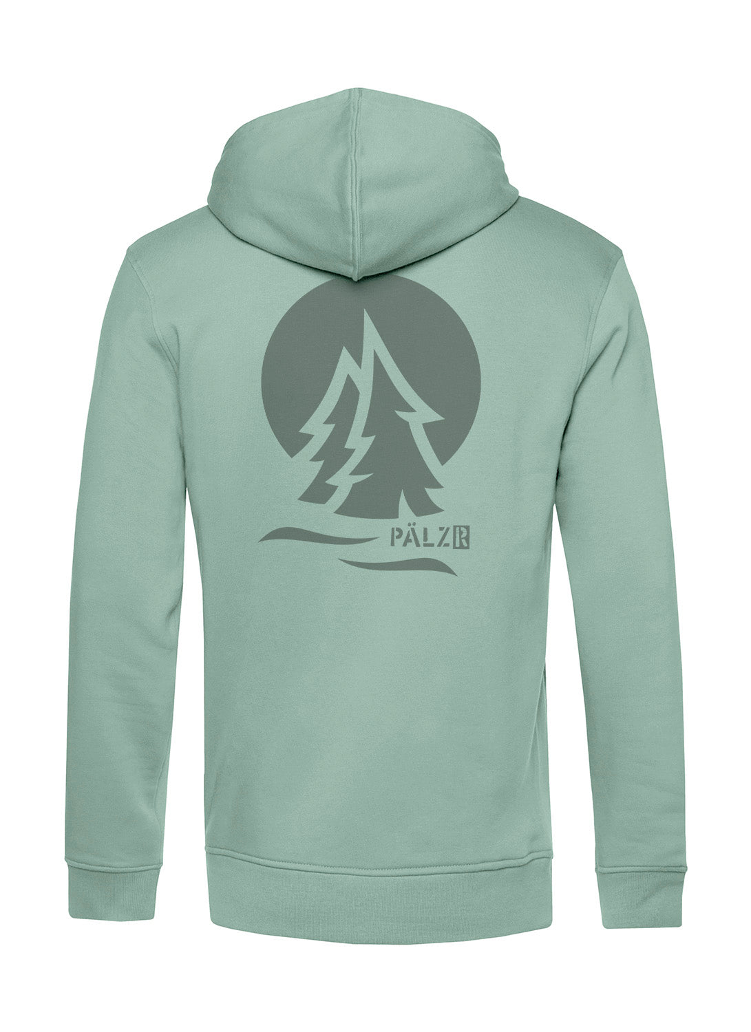 Männer | Zipper | Backprint | PÄLZRWald ZWEI | sage | Logo anthrazit