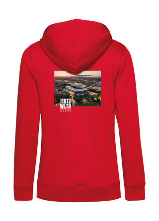 Frauen Backprint Hoodie | FRTZ WLTR STDN #2 | rot