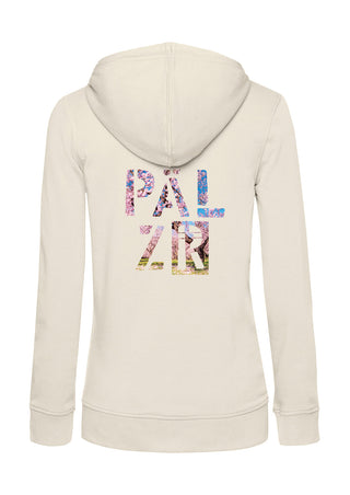 Frauen Backprint Zipper | PÄLZR 2025 | creme | Mandelblüte | Outlet Einzelstück