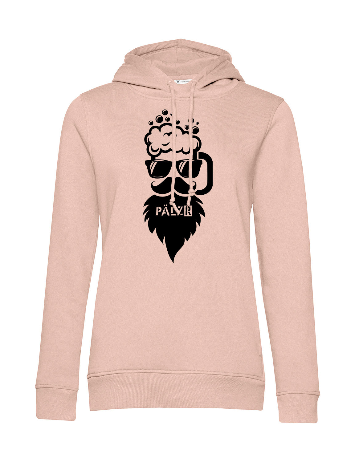 PÄLZR HPFN KAISER | Frauen Hoodie | soft-rose | Logo schwarz