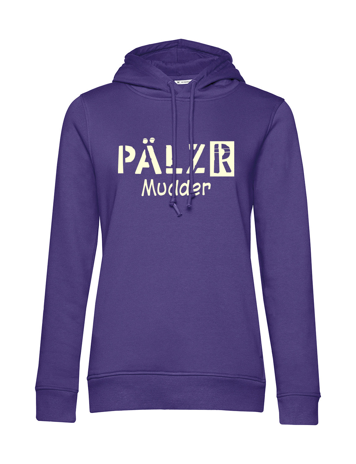 Frauen Hoodie | PÄLZR Mudder | lila | Logo beige