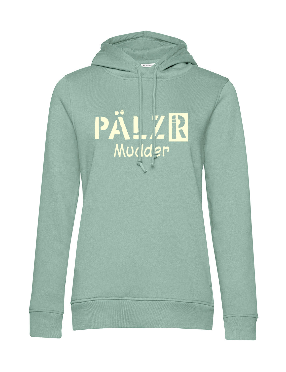 Frauen Hoodie | PÄLZR Mudder | sage | Logo beige