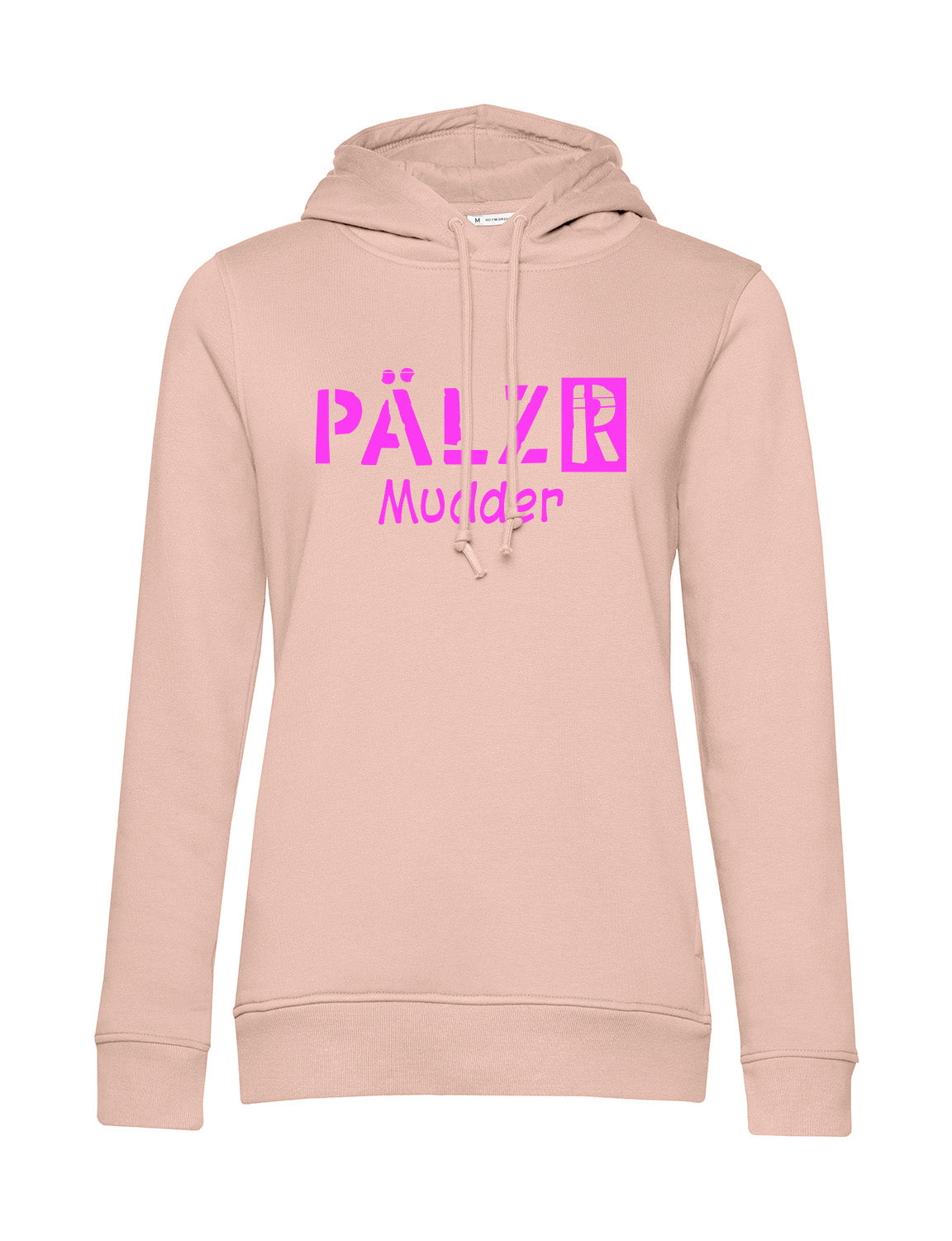 Frauen Hoodie | PÄLZR Mudder | softrose | Logo neon-pink