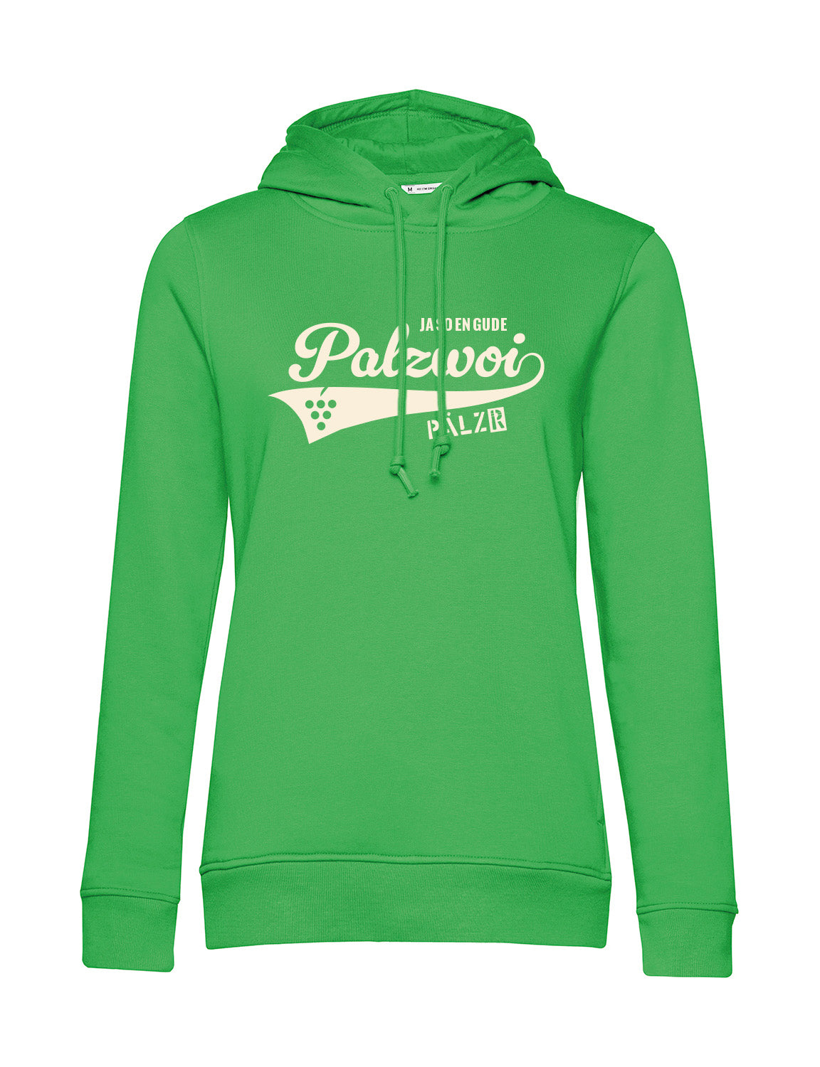 Frauen | Hoodie | PALZWOi | apfelgrün | Logo beige