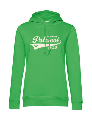 Frauen | Hoodie | PALZWOi | apfelgrün | Logo beige