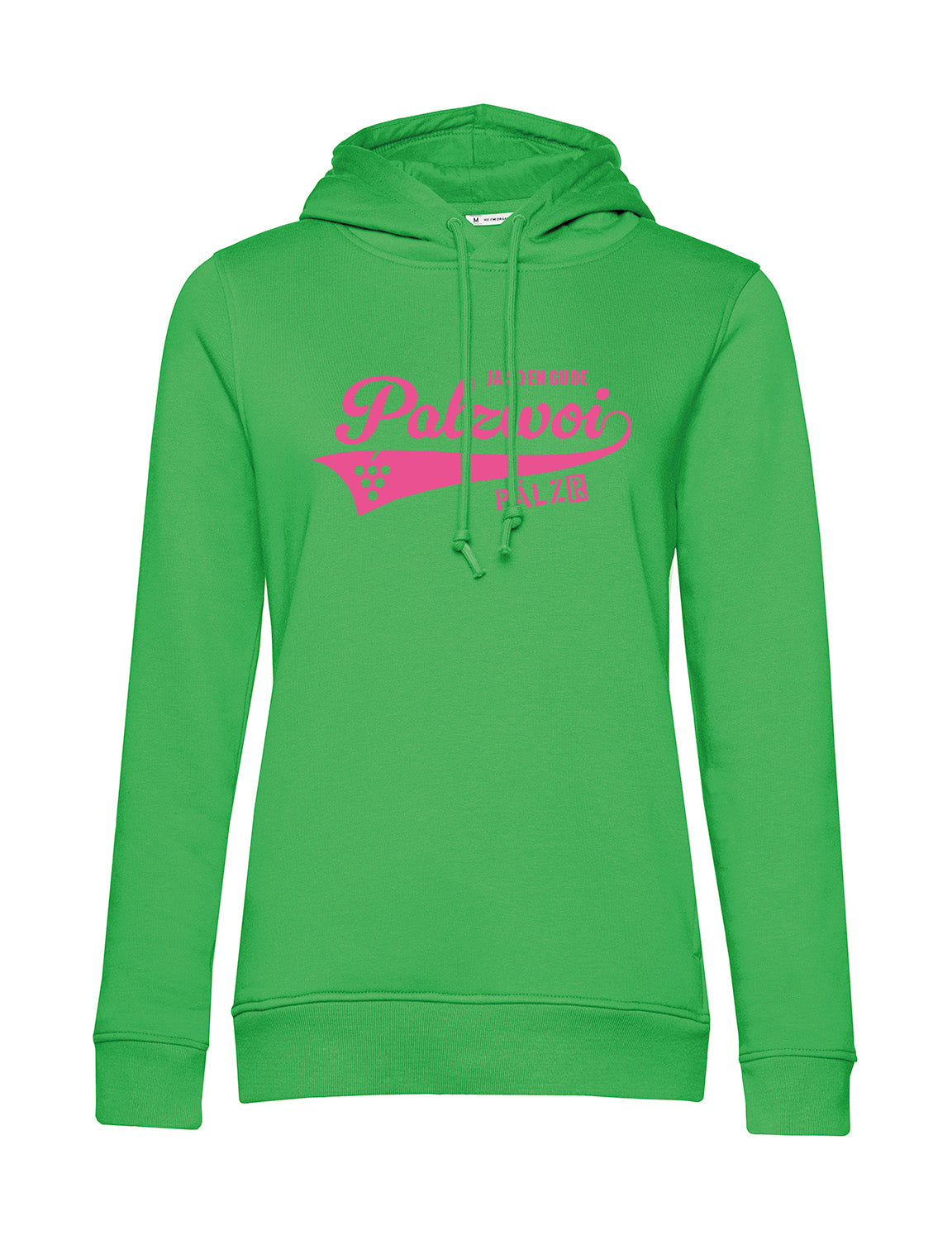 Frauen | Hoodie | PALZWOi | apfelgrün | Logo neon-pink