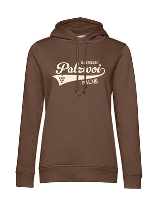 Frauen | Hoodie | PALZWOi | baumbraun | Logo beige