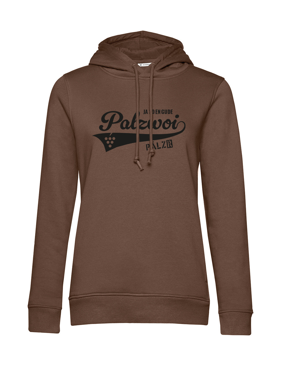 Frauen | Hoodie | PALZWOi | baumbraun | Logo schwarz