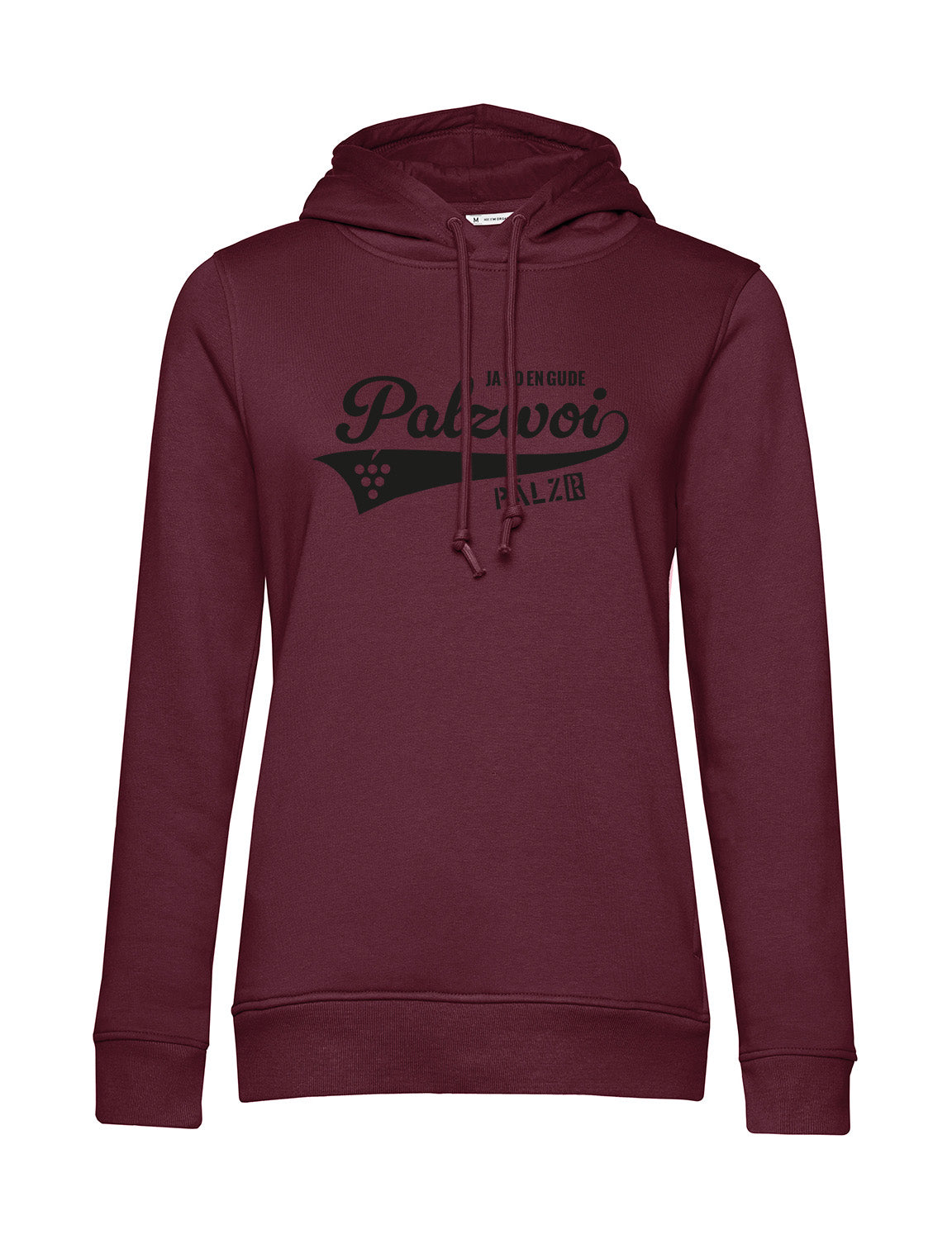 Frauen | Hoodie | PALZWOi | burgundy | Logo schwarz