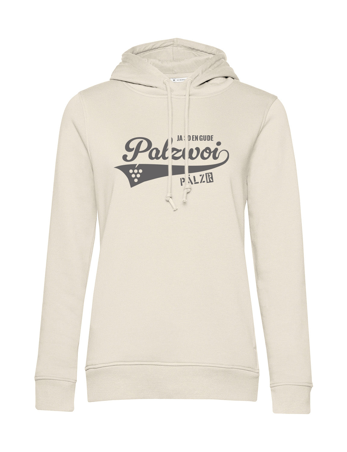 Frauen | Hoodie | PALZWOi | creme | Logo anthrazit