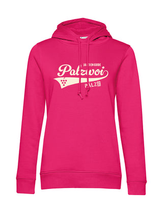 Frauen | Hoodie | PALZWOi | fuchsia | Logo beige