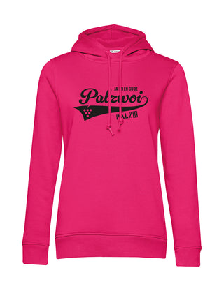 Frauen | Hoodie | PALZWOi | fuchsia | Logo schwarz