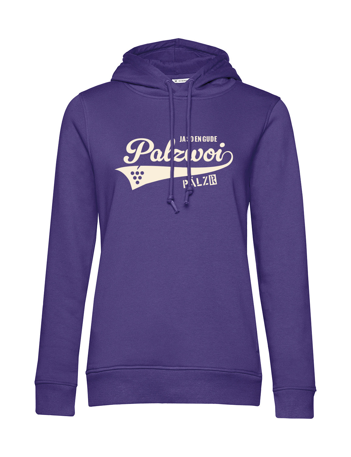 Frauen | Hoodie | PALZWOi | lila | Logo beige