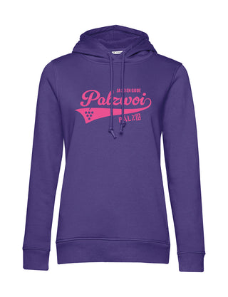 Frauen | Hoodie | PALZWOi | lila | Logo neon-pink