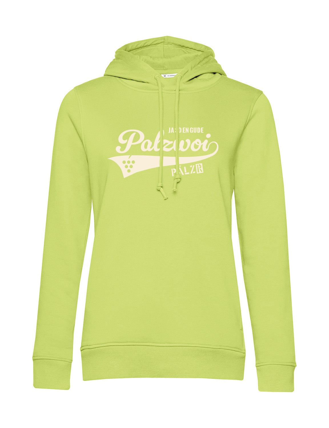 Frauen | Hoodie | PALZWOi | limone | Logo beige