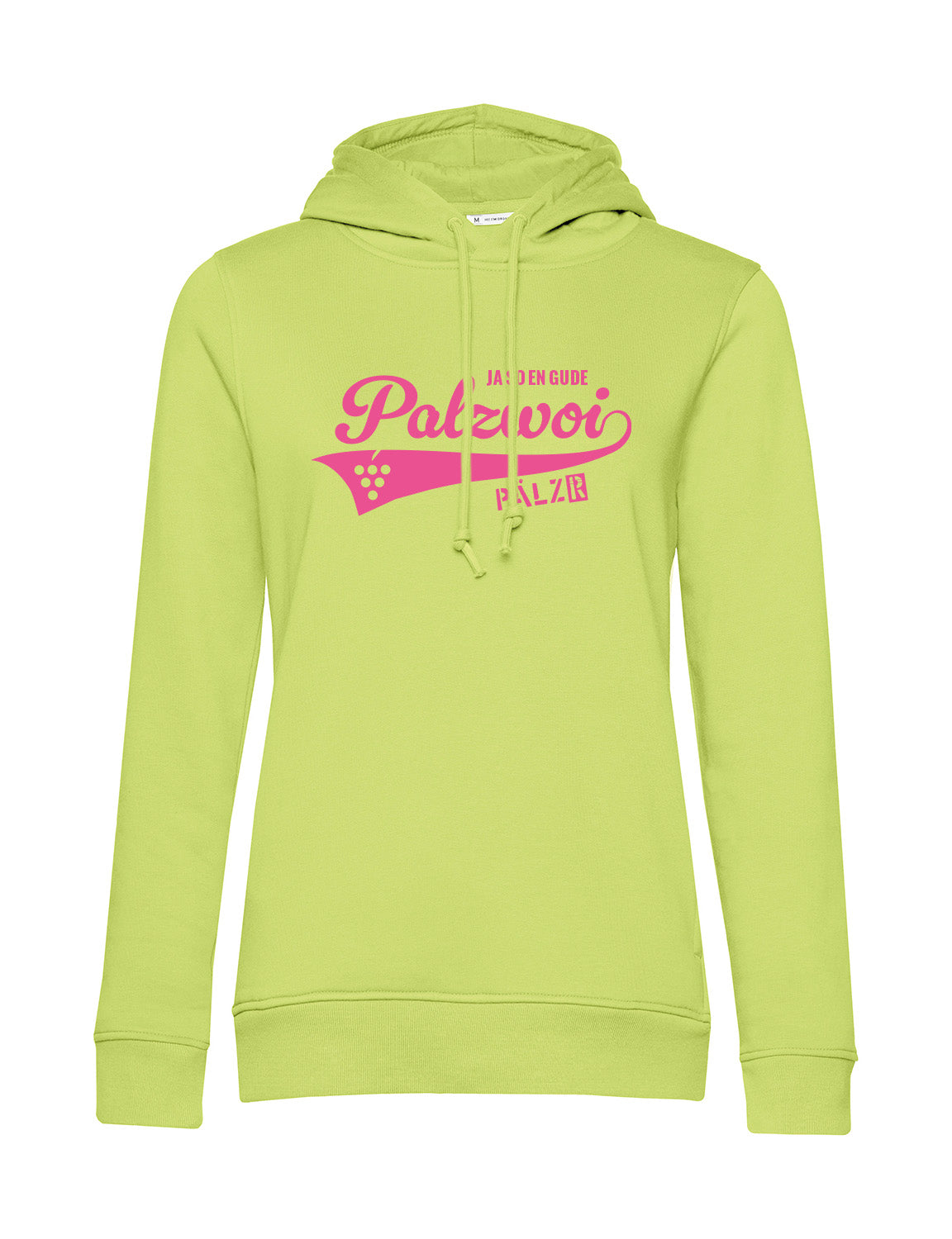 Frauen | Hoodie | PALZWOi | limone | Logo neon-pink