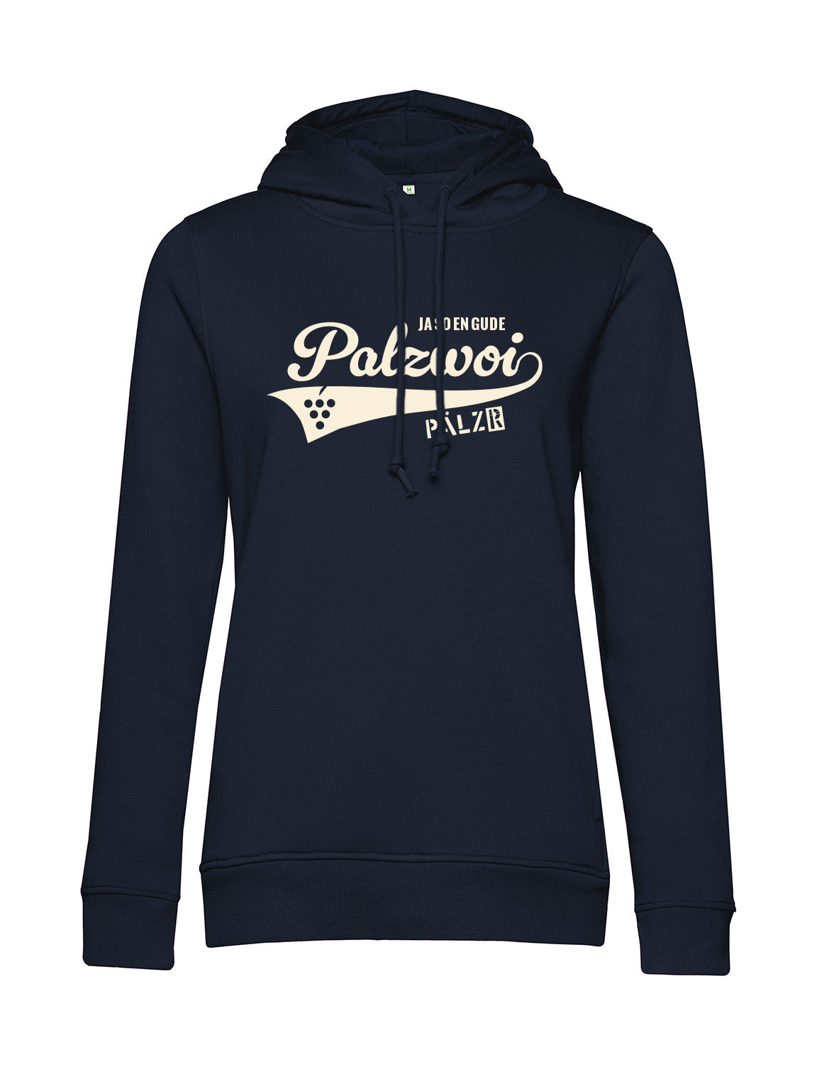 Frauen | Hoodie | PALZWOi | navyblue | Logo beige | Outlet Einzelstück