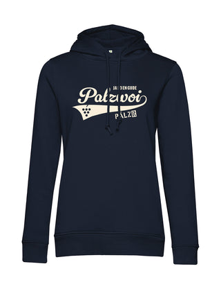 Frauen | Hoodie | PALZWOi | navyblue | Logo beige | Outlet Einzelstück