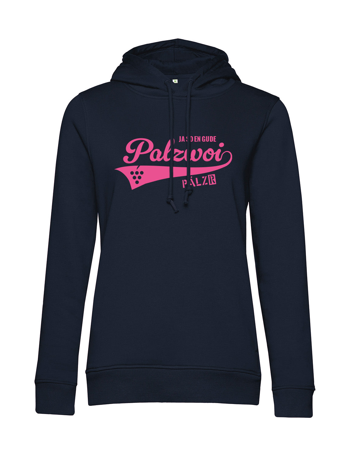 Frauen | Hoodie | PALZWOi | navyblue | Logo neon-pink