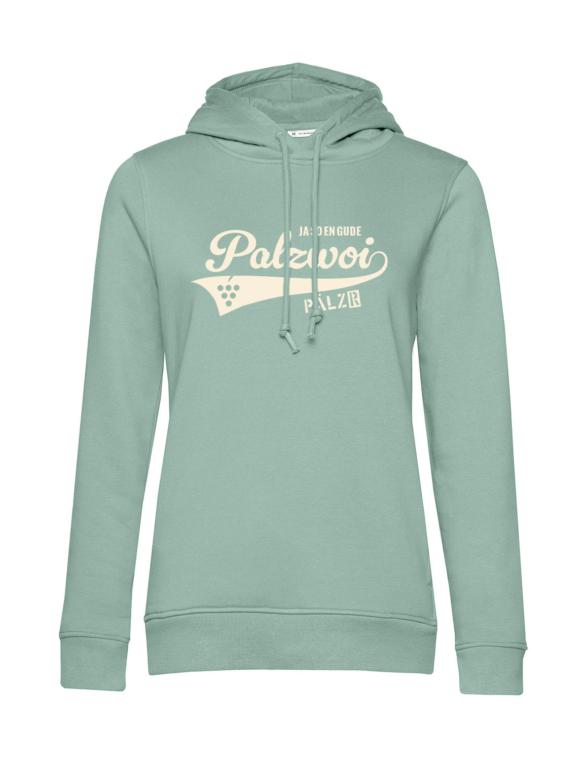 Frauen | Hoodie | PALZWOi | sage | Logo beige