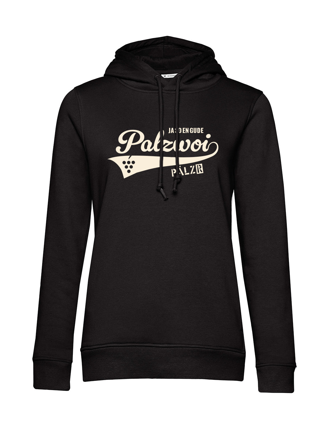 Frauen | Hoodie | PALZWOi | schwarz | Logo beige