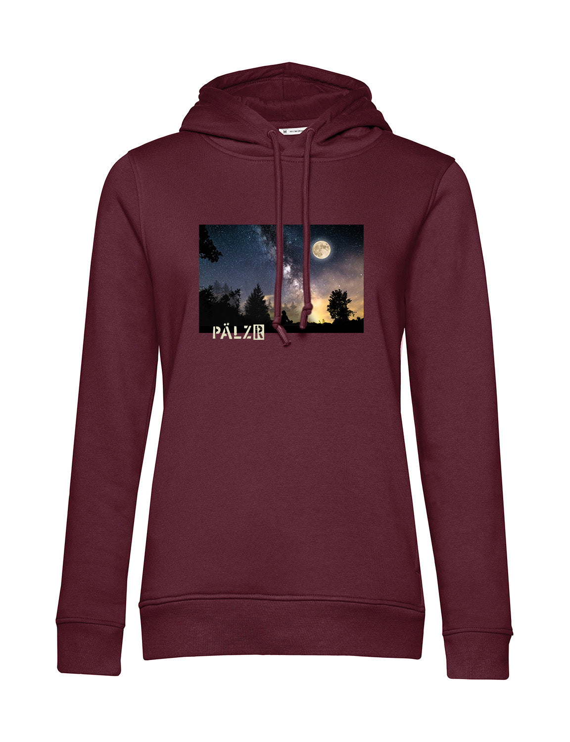 Frauen Hoodie | Sternegugger Fotoprint | burgundy