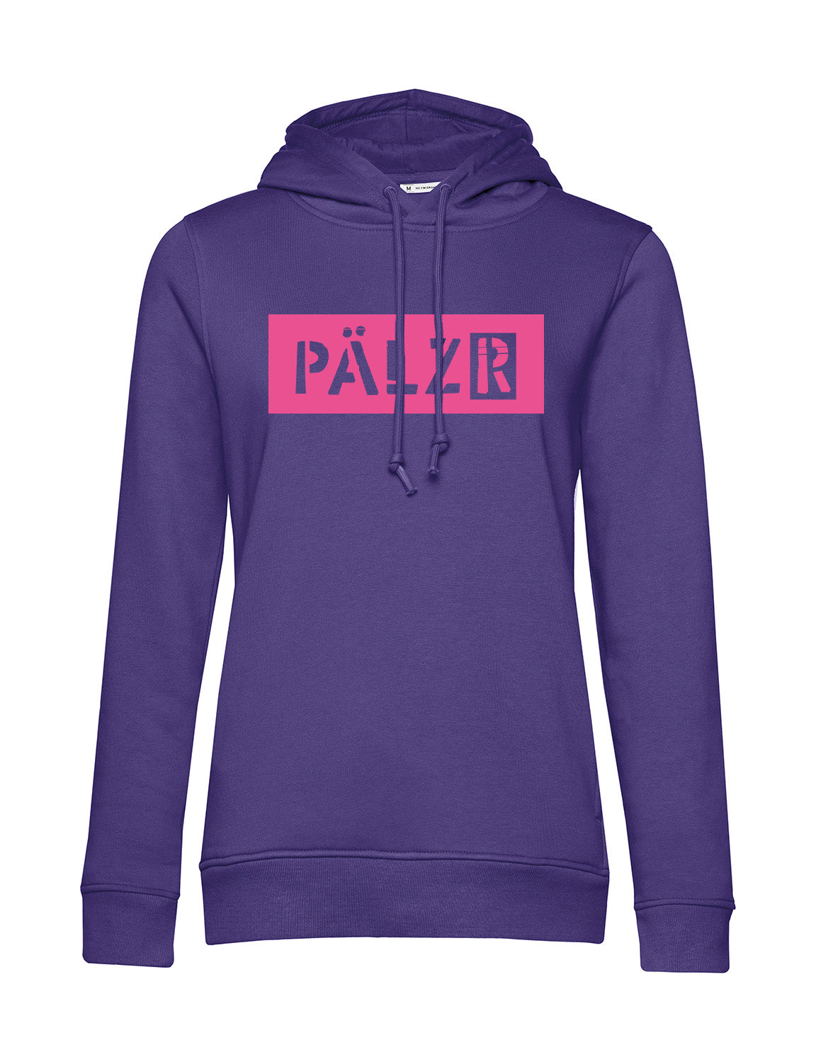 Frauen Hoodie | lila | Logo -N- neon-pink